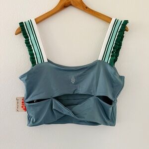 NWT Free People Movement Time Out Tank - Summer Storm Misty Blue
